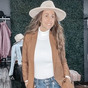 White turtle neck bodysuit